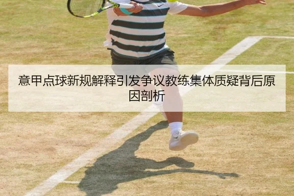 意甲点球新规解释引发争议教练集体质疑背后原因剖析